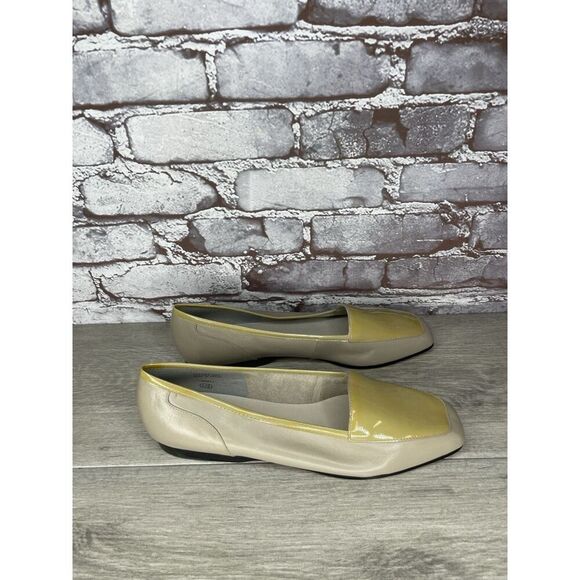 Enzo Angiolini Liberty Yellow Patent Leather Gray Flats Women’s Sz 9.5M US/40EU - Picture 10 of 16